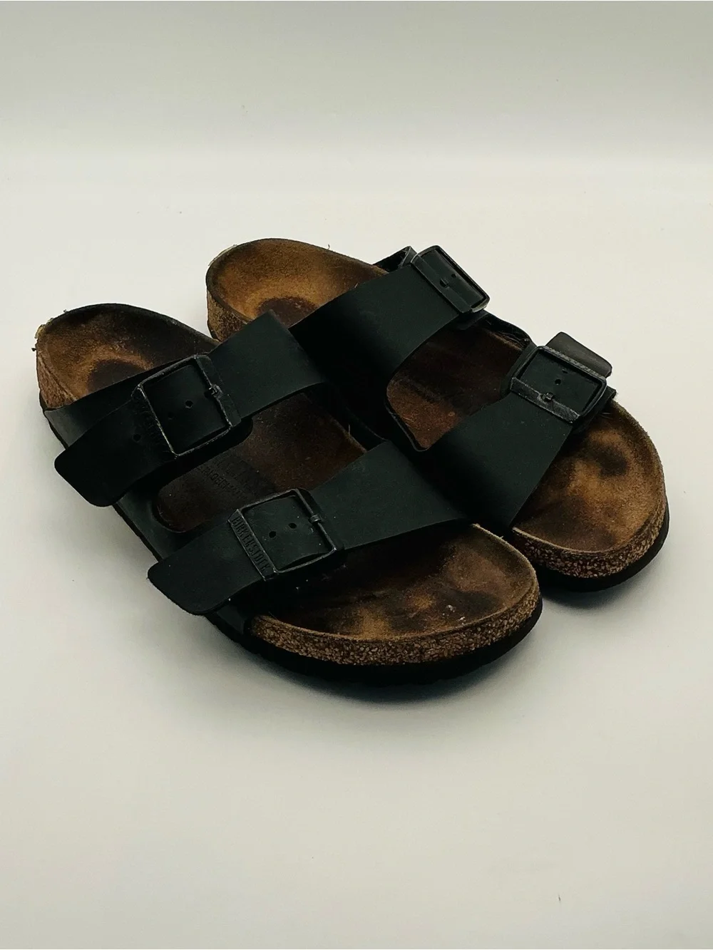 Birkenstock Arizona Black Double-Strap Slide Sandals EUR 39/US 8
