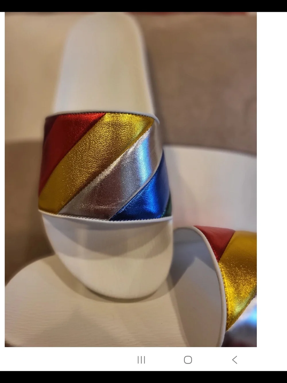 Salvatore Ferragamo slide striped creativity