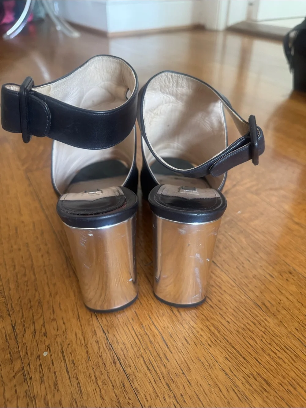 Prada leather booties