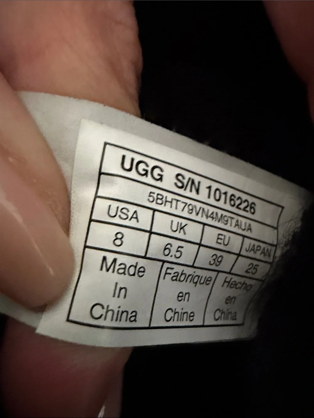 UGG black suede