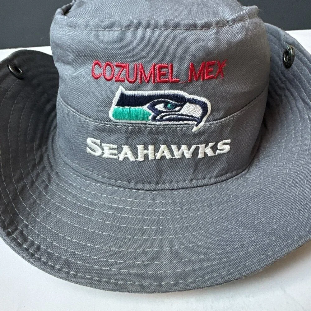 SEAHAWKS BUCKET OUTDOR HAT WITH EMBROIDERED LOGO, 