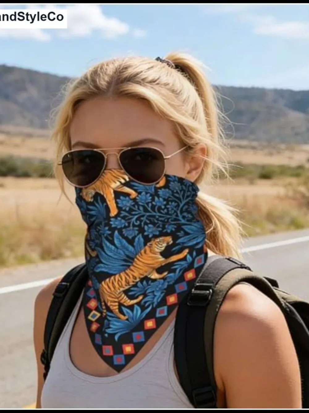 Boho Square Scarf Bandana Women Silk-like Satin Headscarf