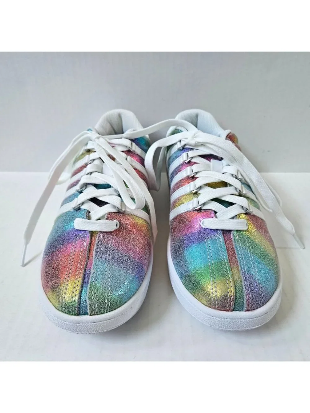 K Swiss Classic VN Varsity Rainbow Pride Sneakers Girls Youth 7 Womens 8.5 NEW