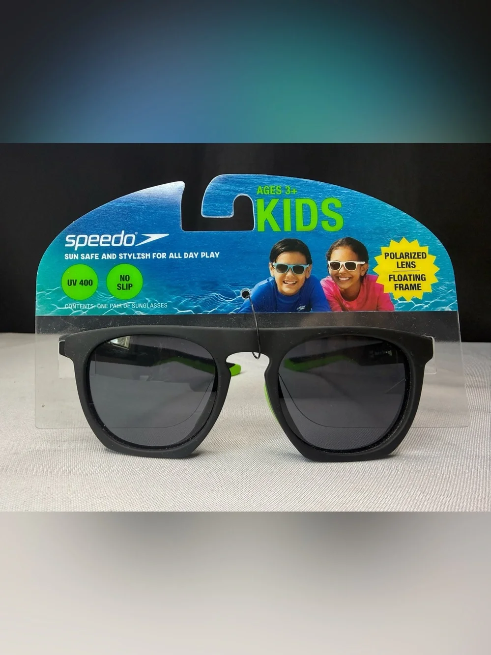 ☀️SUMMER SALE☀️Speedo Kids' Sunglasses - Black/Lime: Maximum UV Protection, NWT