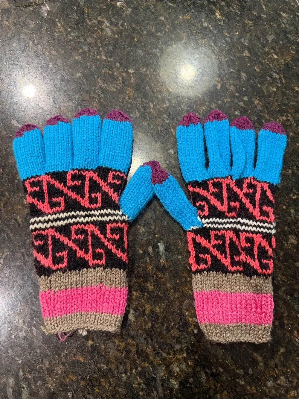 Hand Crafted cuff fingers colorful