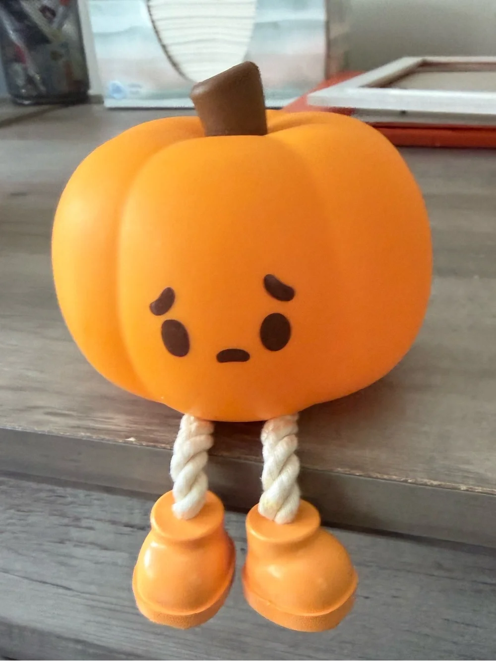 Orange Pumpkin Plush 3 setting night light silicone squishy  - Kids Toy