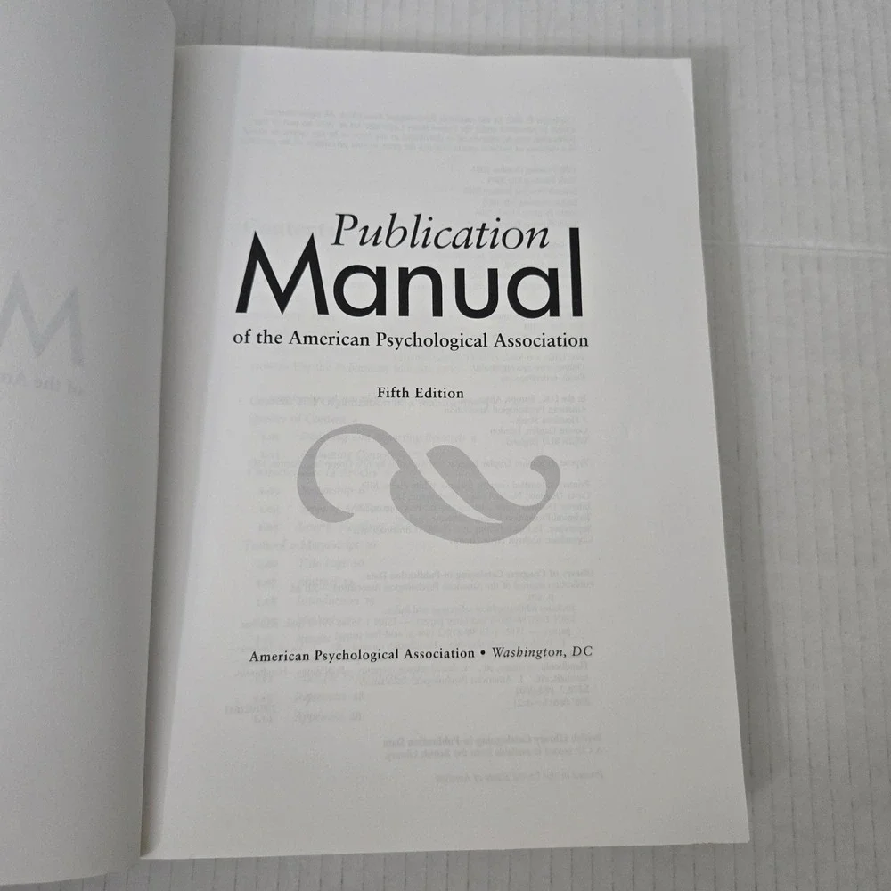 American Psychological Association intage 2001
