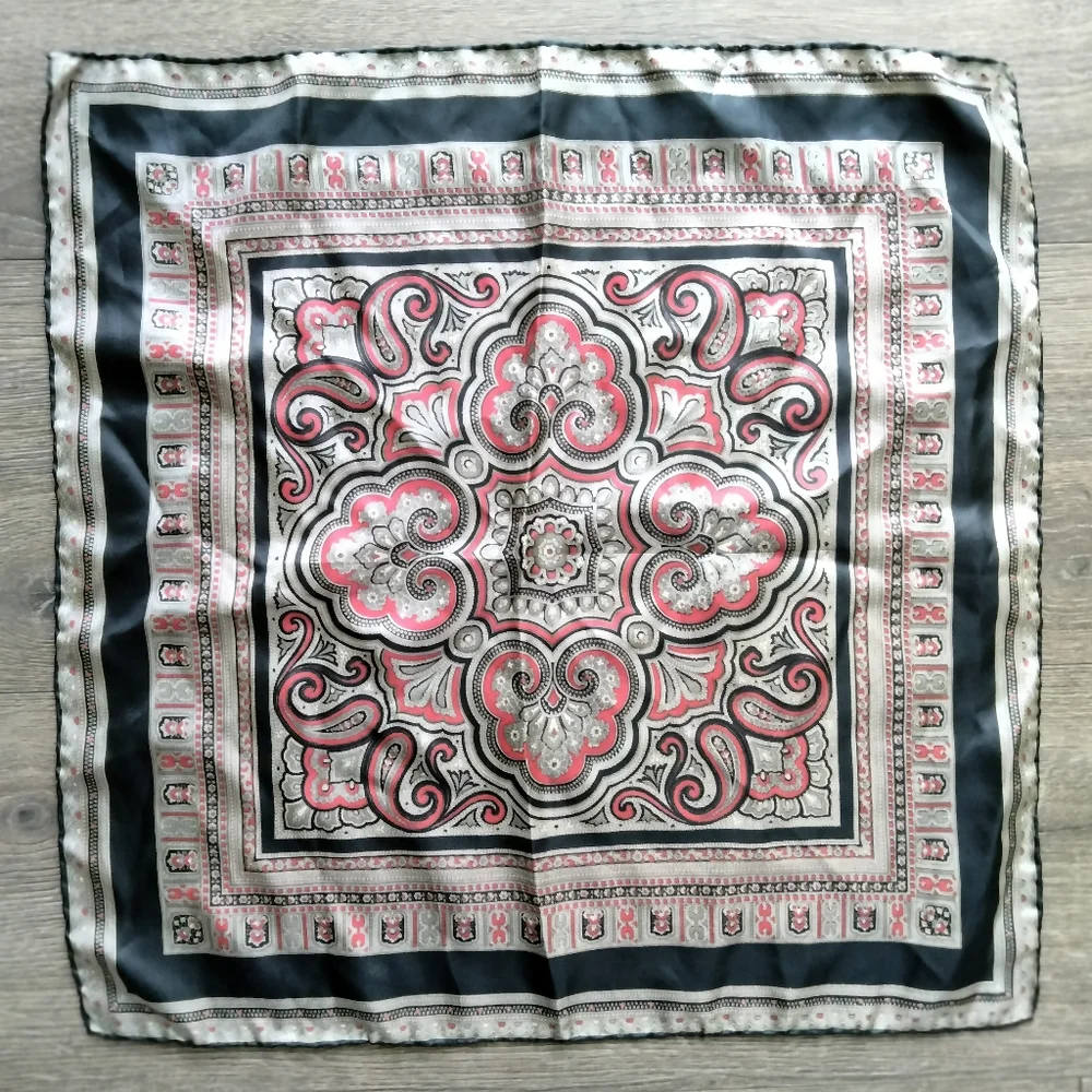 All Silk by Ashear Made in Italy Hand Rolled Paisley Print 18