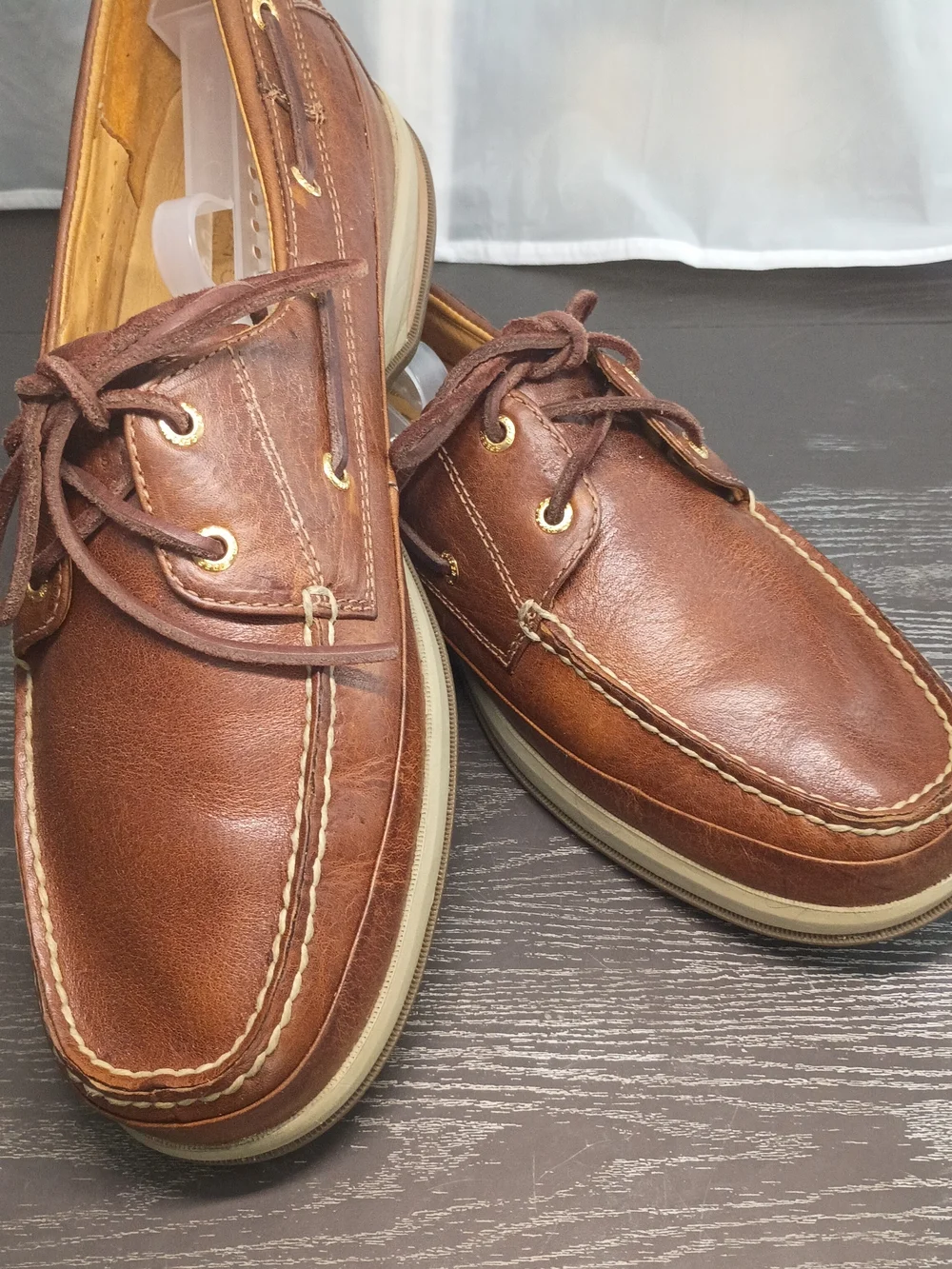 Sperry GOLD CUP Men's 12M Classic Brown Leather Boat Shoes. Like NEW!!!