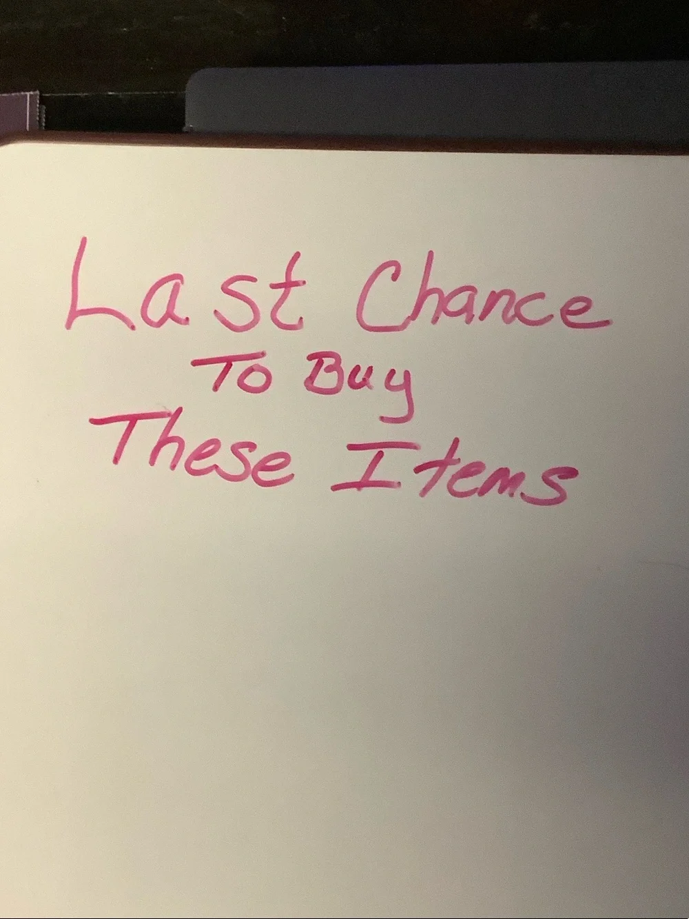 Last Chance to buy