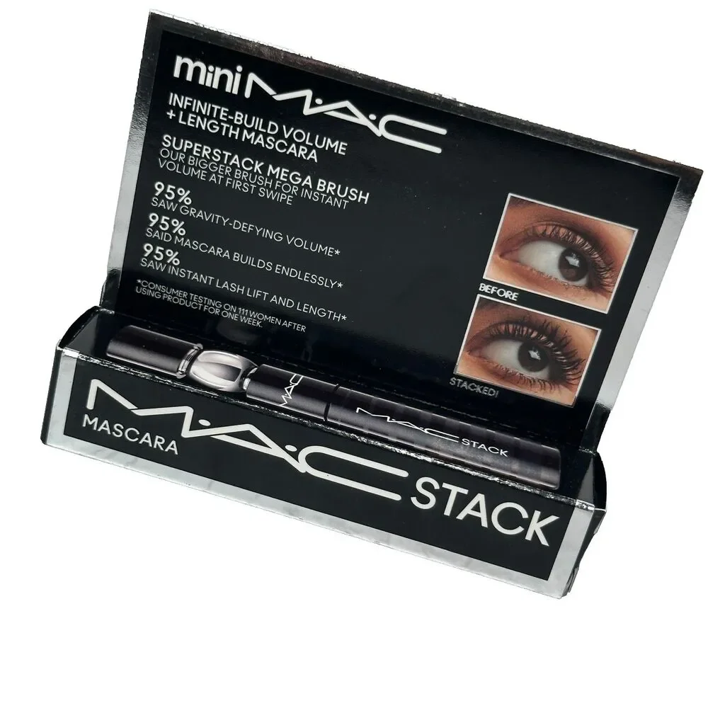 MAC Mini Stack Mascara Infinite Build Volume & length Black 0.27 oz New In Box