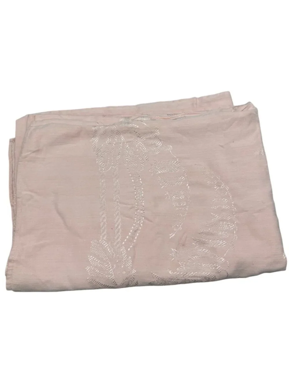 light Pink Embroidered tablecloth rectangle floral Easter spring 52x70