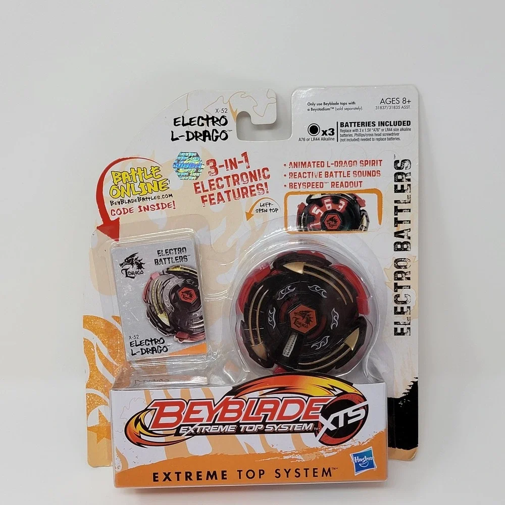 NIP Beyblade XTS Electro L-Drago X-52 Tornado Battlers Extreme Top System Hasbro
