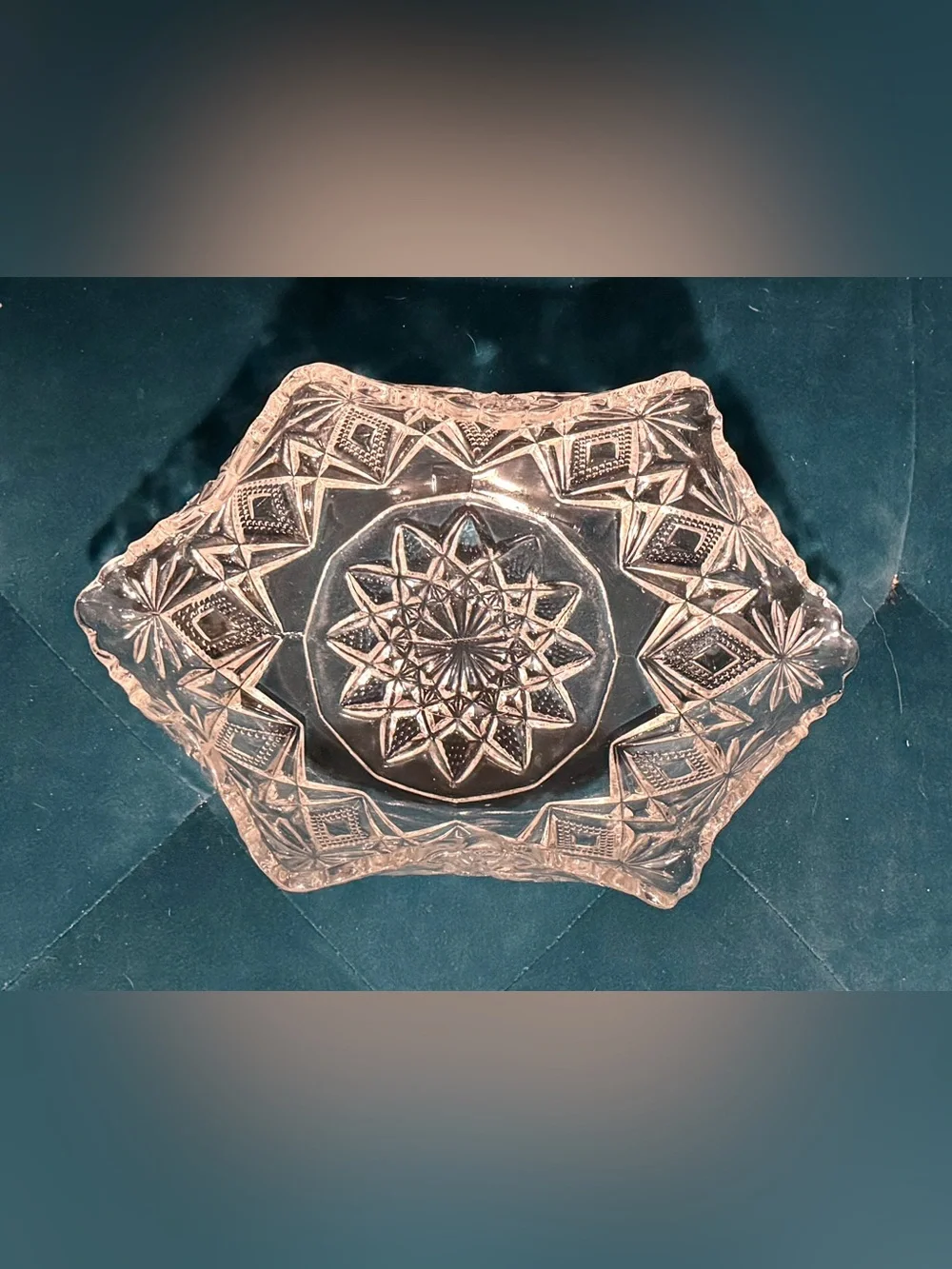 Unique Vintage “Glow Glass” Trinket/Candy/Display Bowl