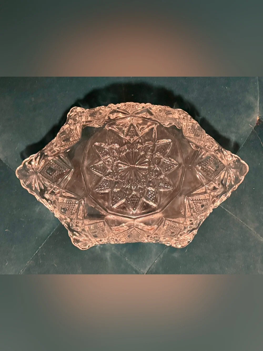 Unique Vintage “Glow Glass” Trinket/Candy/Display Bowl