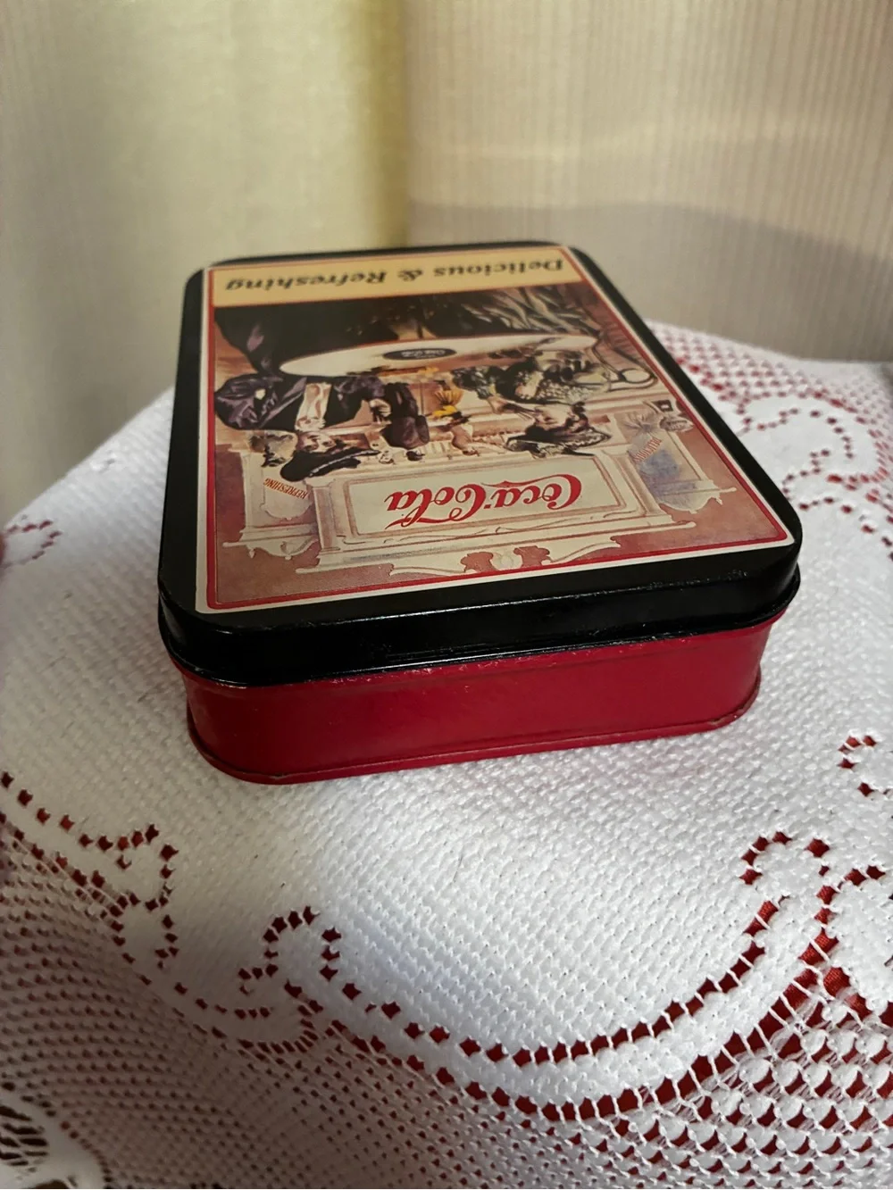 Coca Cola Retro Illustration Empty Tin Metal