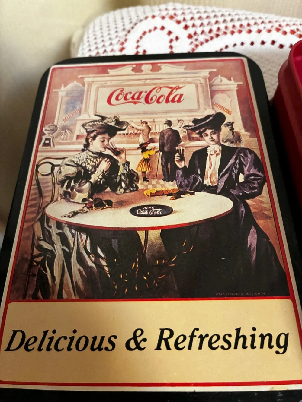 Coca Cola Retro Illustration Empty Tin Metal