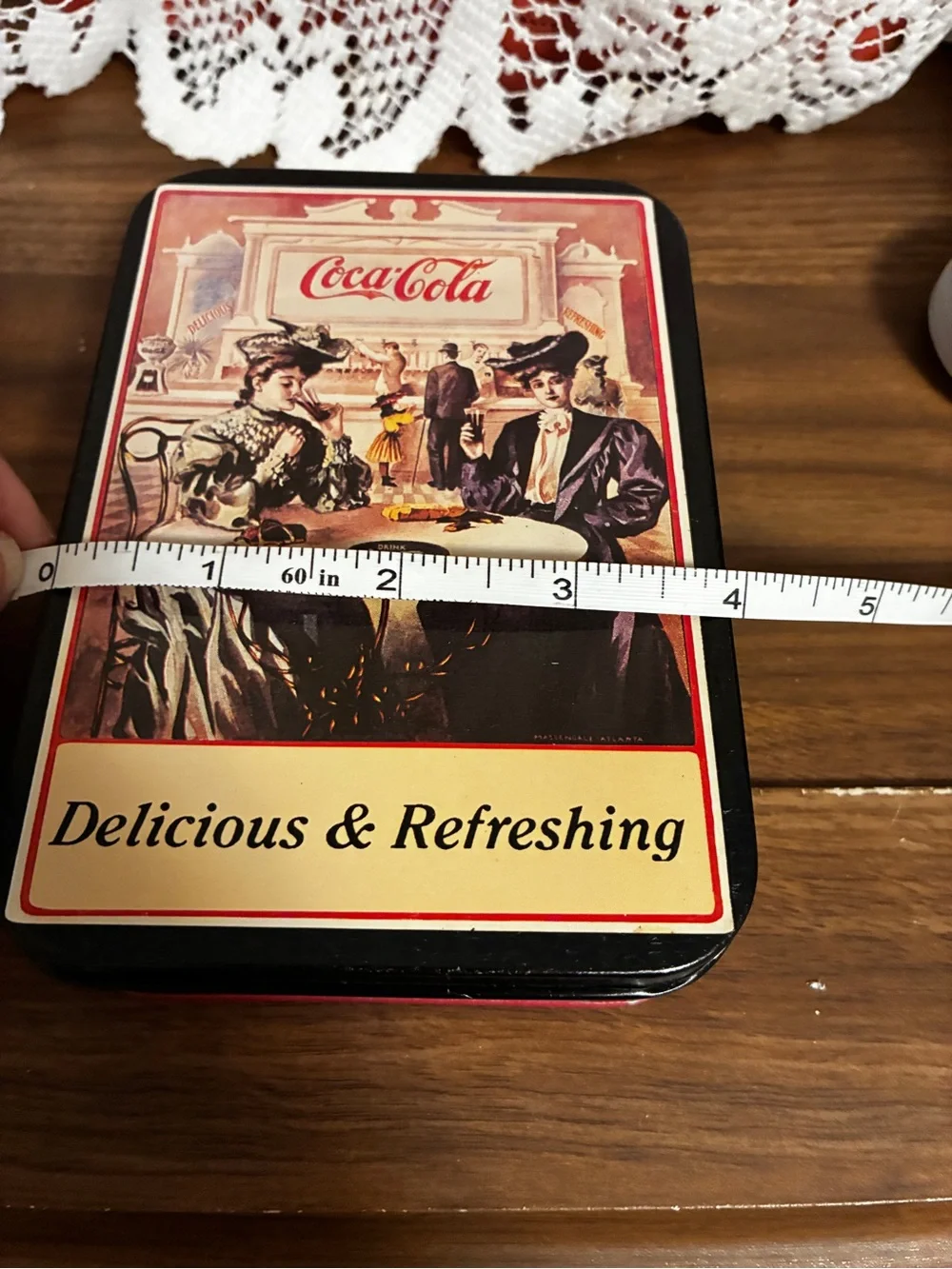 Coca Cola Retro Illustration Empty Tin Metal