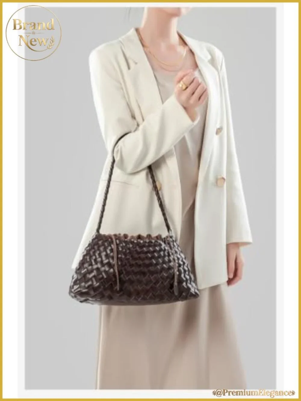 Suede Woven Hobo Bag for Women Trendy Bucket Purse Vintage Shoulder Tote Handbag