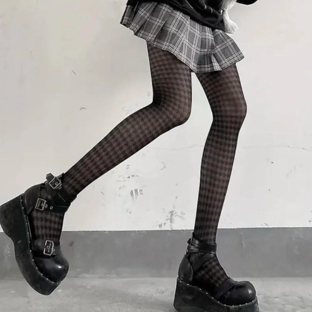 N/A houndstooth black