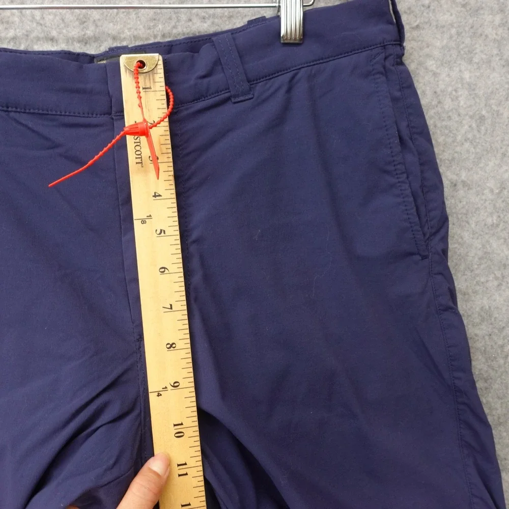 J CREW STRETCH Chino Shorts Mens 33 Navy Blue Golf Performance Tech Utility 34x9