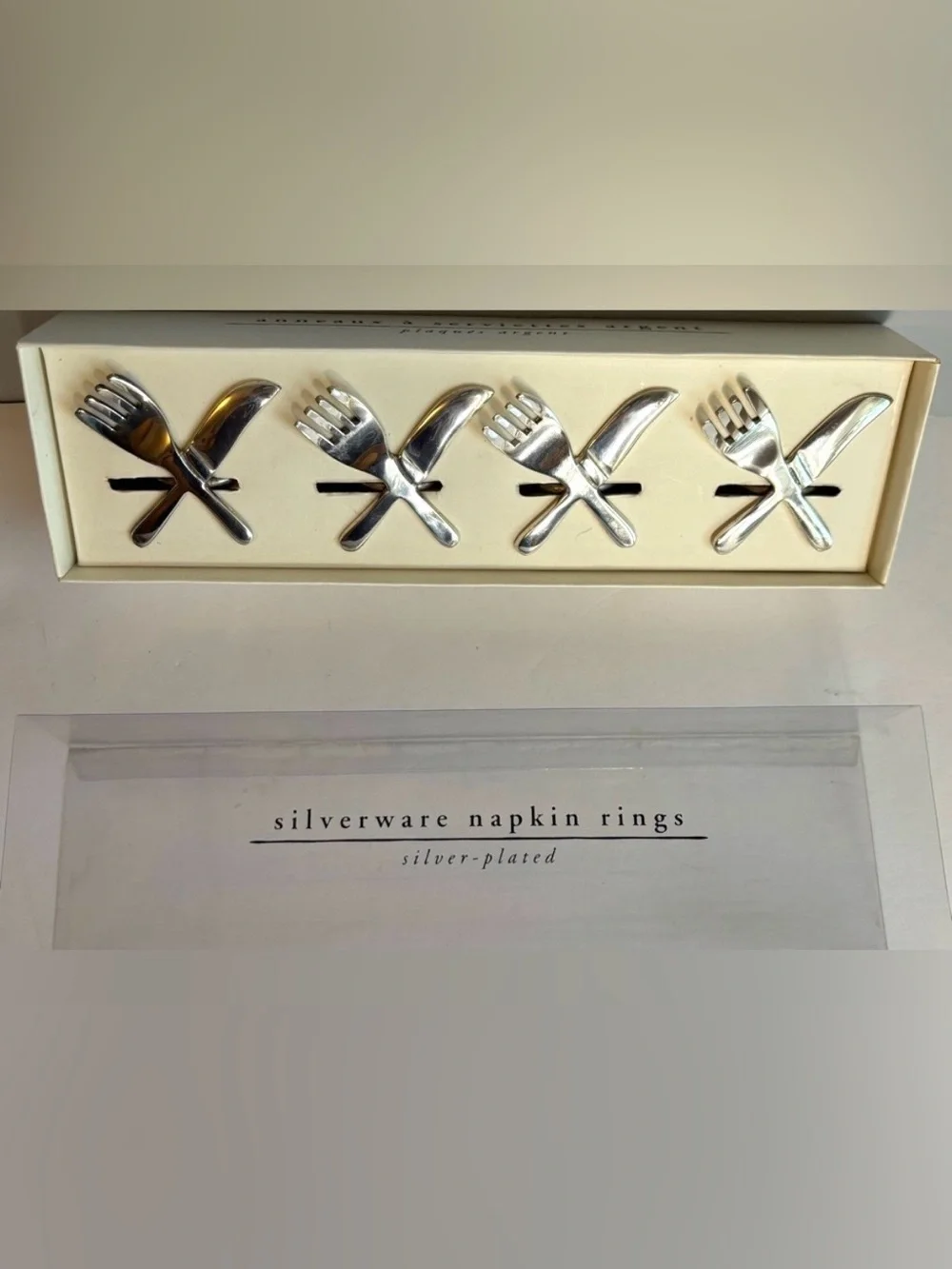 NAPKIN RINGS (PIER 1 FORK/KNIFE) (SET OF 4)