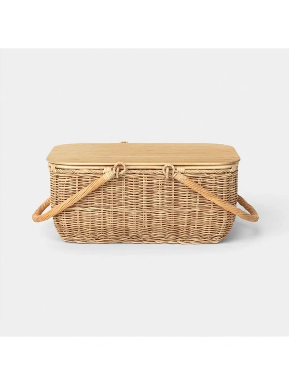 NEW! Threshold Woven Rattan Picnic Basket