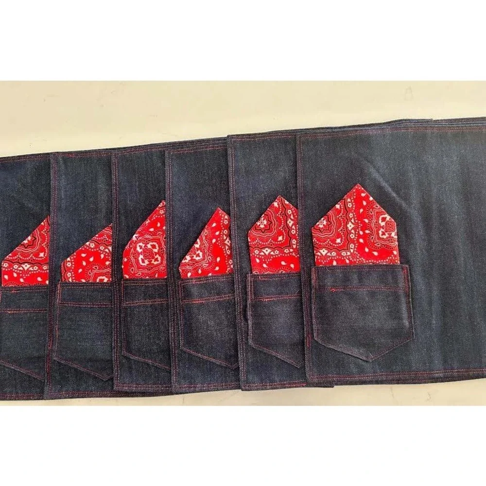 Handmade denim placemats