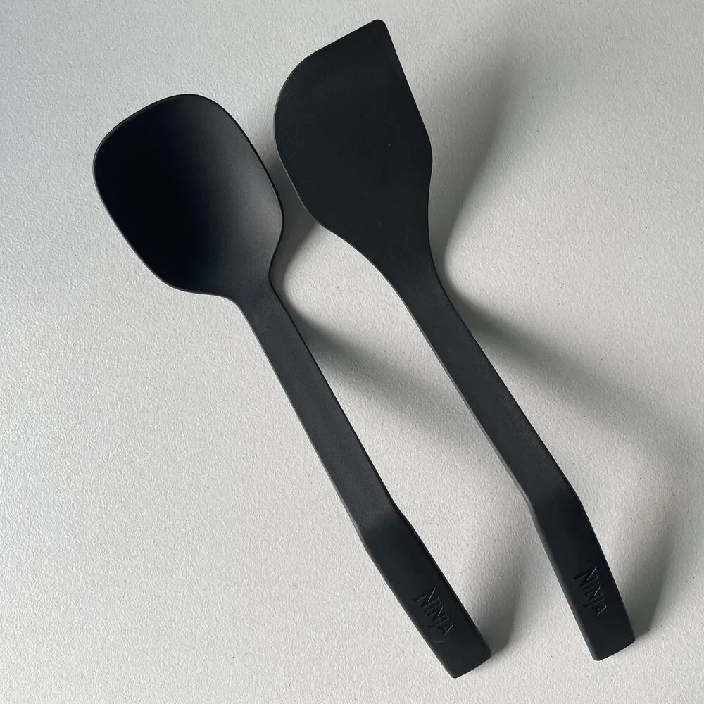 NINJA Roasting Lifter Spoon Spatula for Slow Cooker Crockpot Black Set of 2