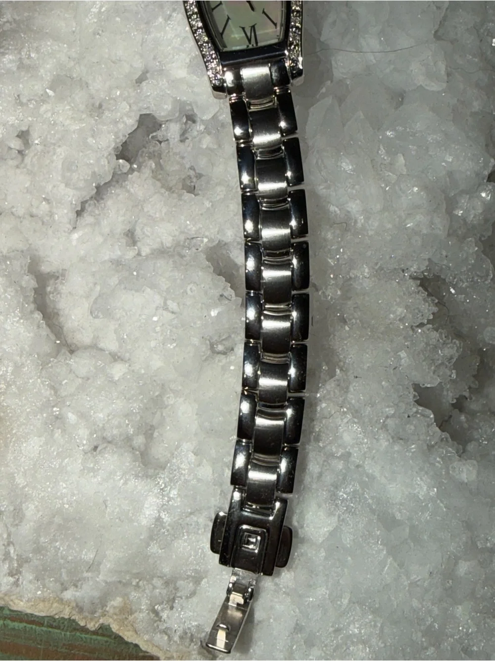 Citizen Eco-Drive Women's Diamond & Mother-of-Pearl Stiletto/Silhouette watch
