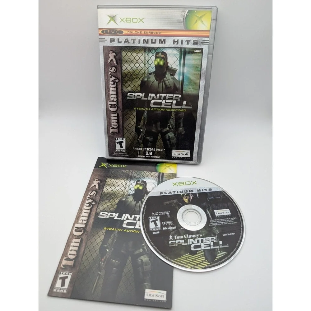 Tom Clancy's Splinter Cell (Microsoft Xbox, 2002) Near Mint Disc Complete Tested