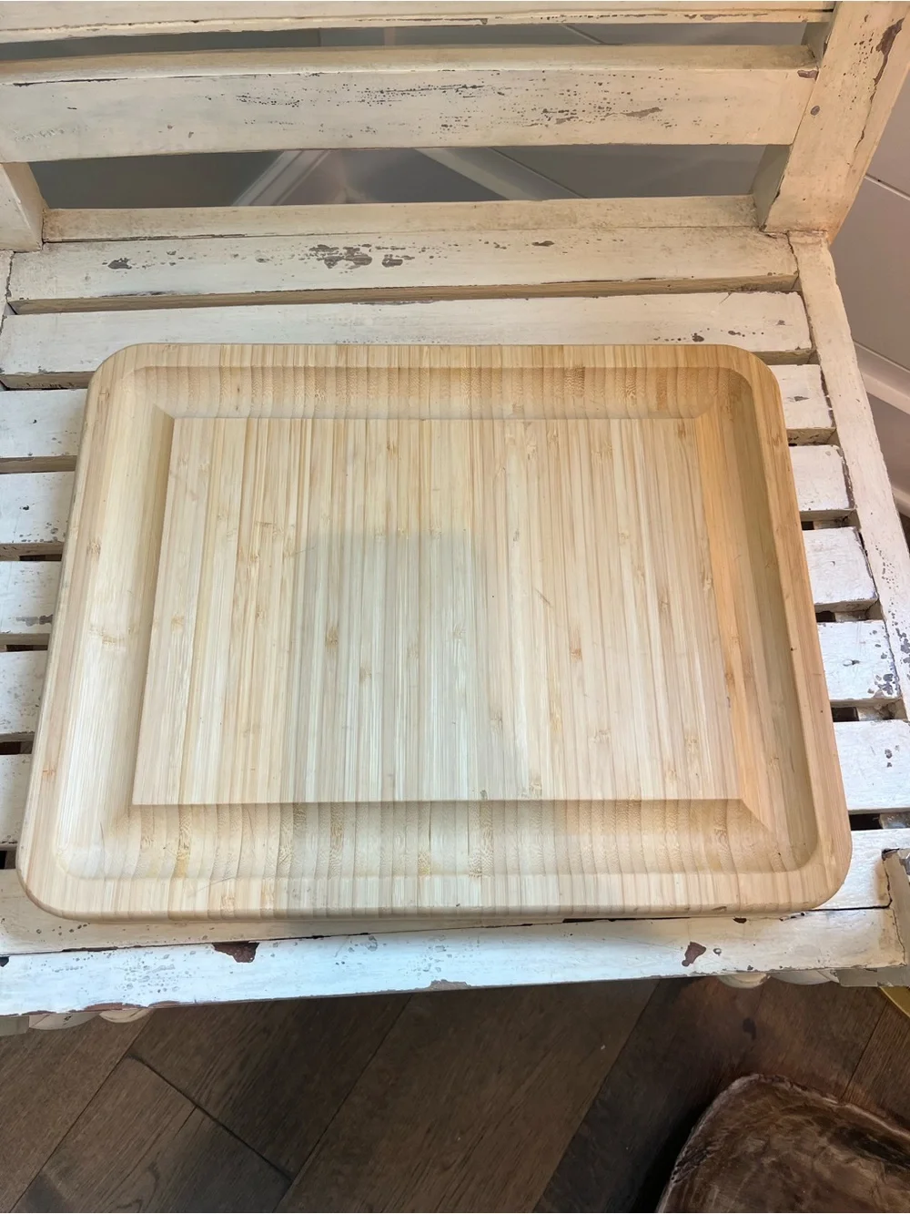 Charcuterie Bamboo Serving Tray with utensils, chalk pens and board signs NWOT