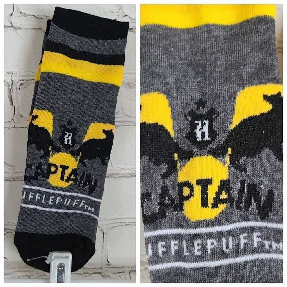 Harry Potter Hufflepuff NEW Novelty Low Cut Ankle Socks House Captain Hogwarts