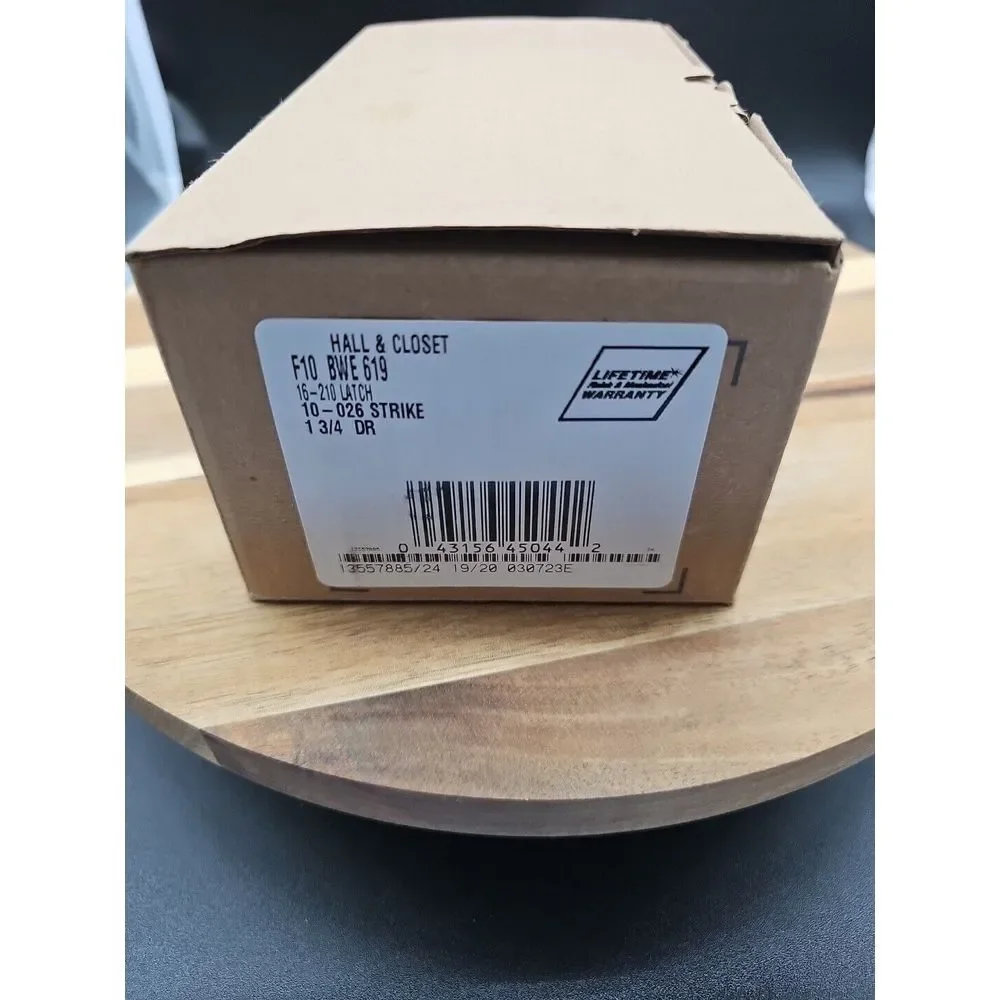 Schlage F10 BWE Bowery Door Knob,‎ Hall & Closet Passage Lock
