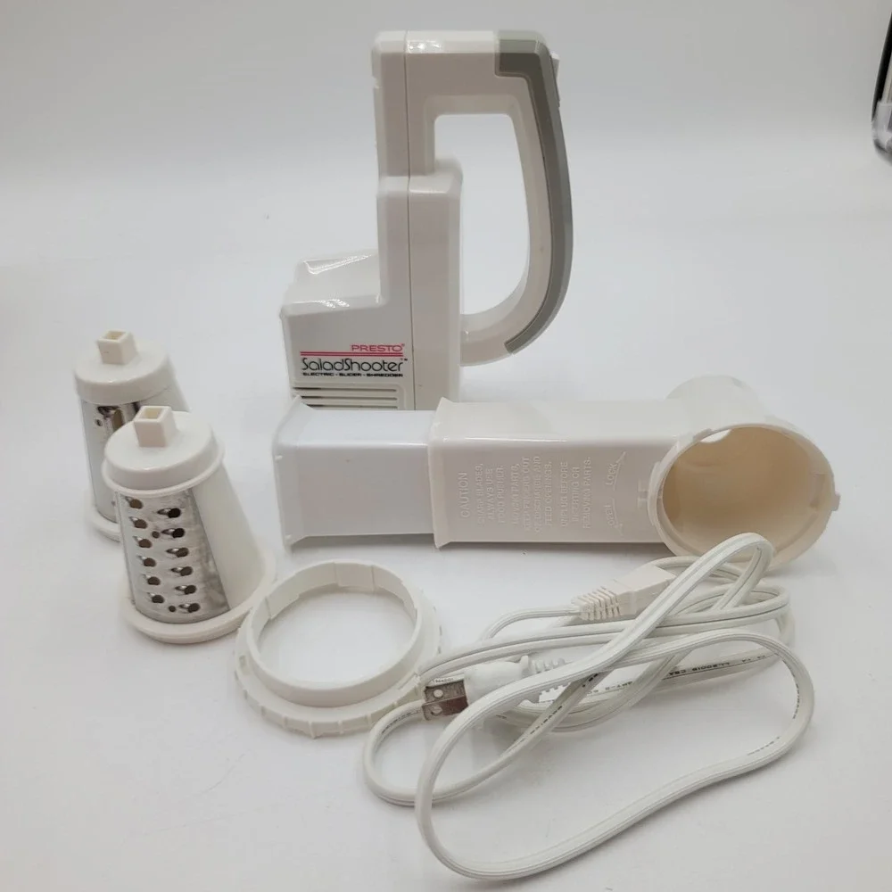 Presto SaladShooter Electric Slicer‎ Shredder White Model 0291001 Kitchen Tool