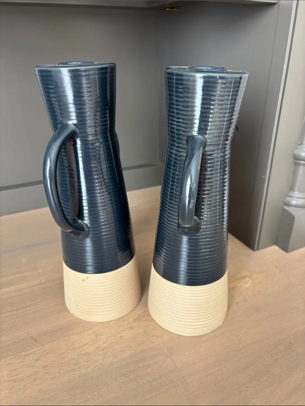 Crate & Barrel Sibely tapered candle holders 9.5”