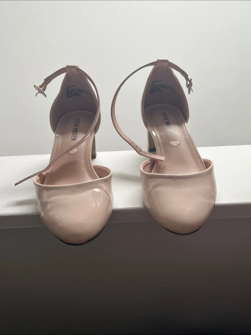 Steve Madden Blush Patent Ankle-Strap Pumps