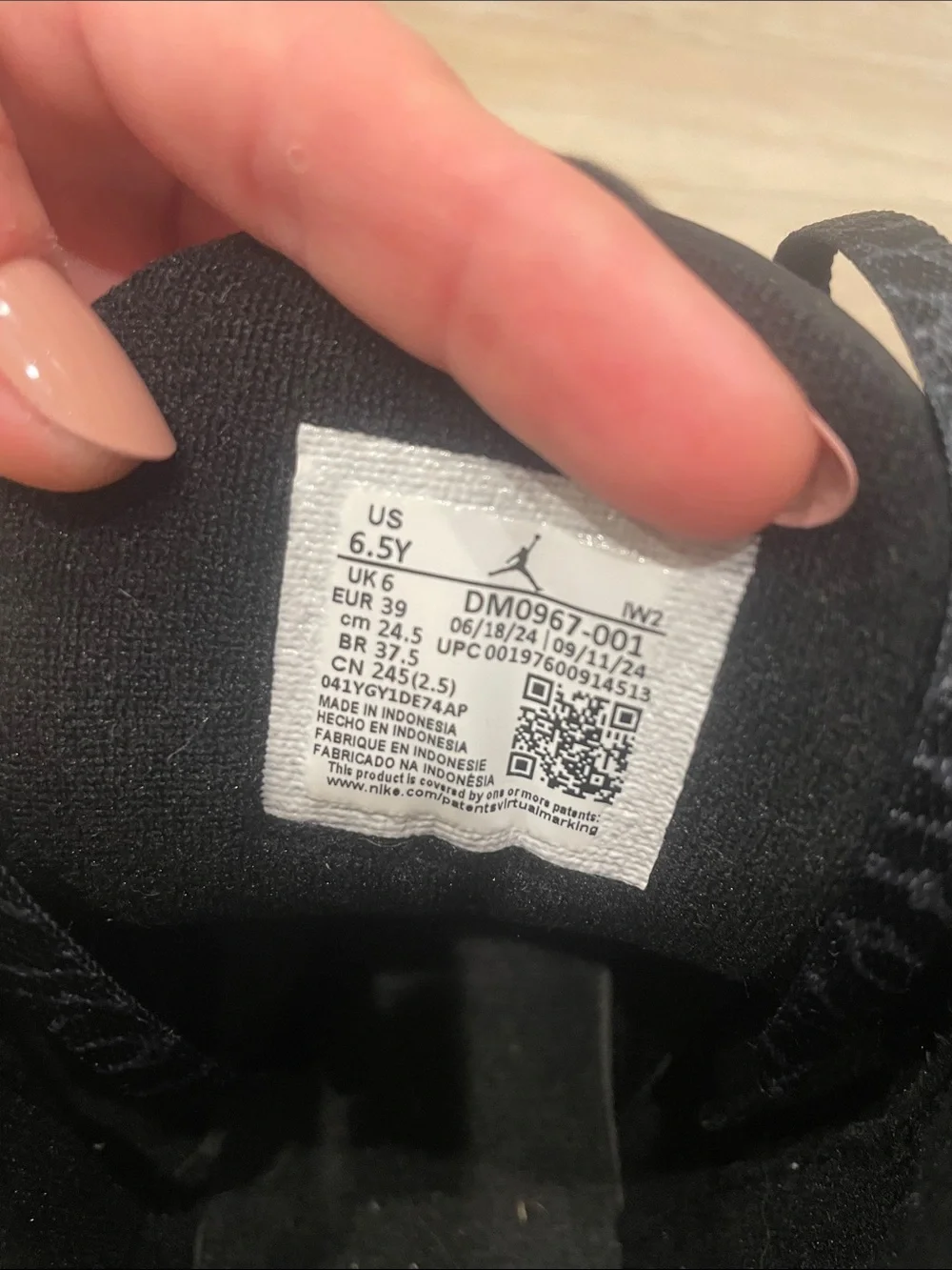 Jordan youth size