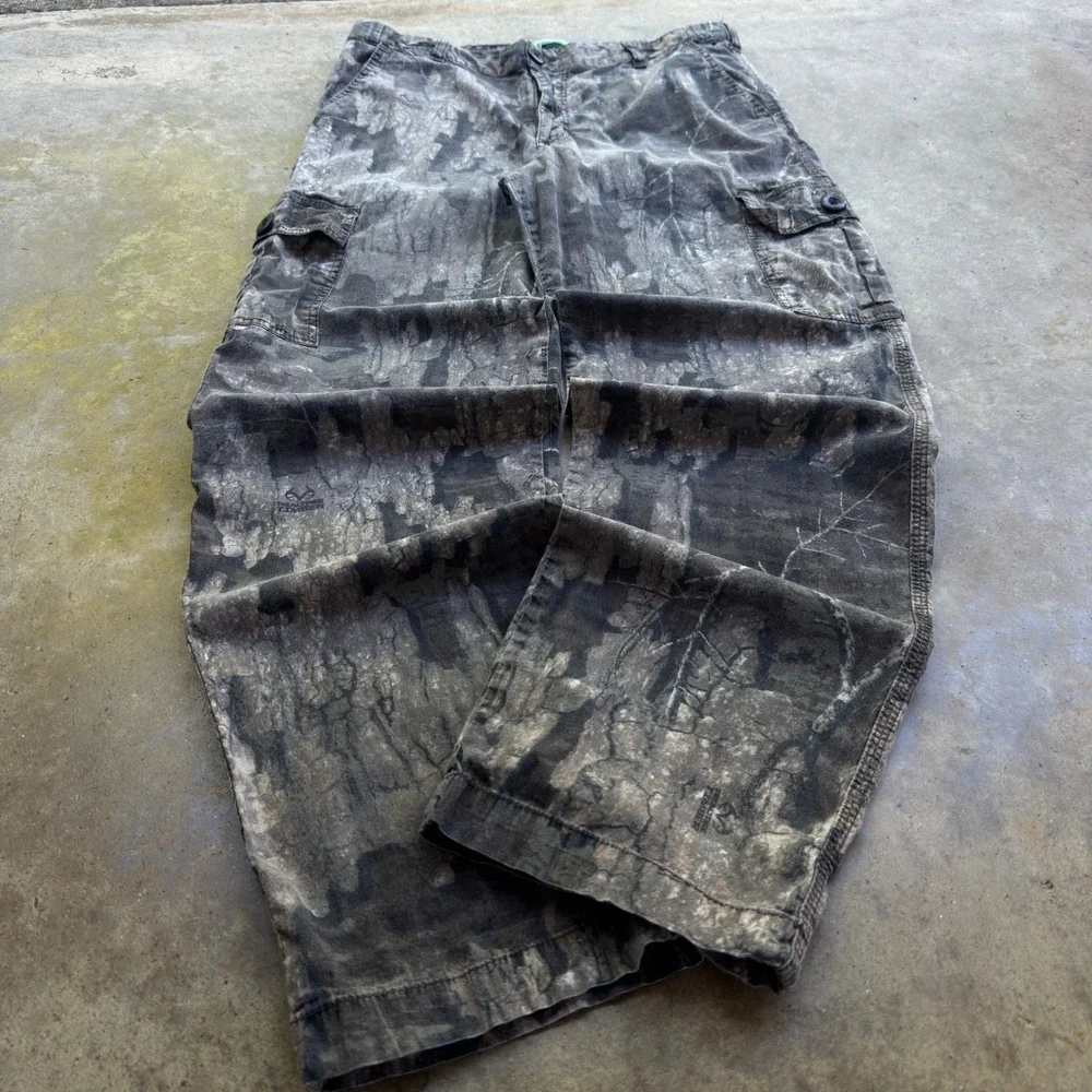 Vintage Y2K Pursuit Gear RealTree Camo Cargo Pants Baggy Gorpcore 34 (j1)