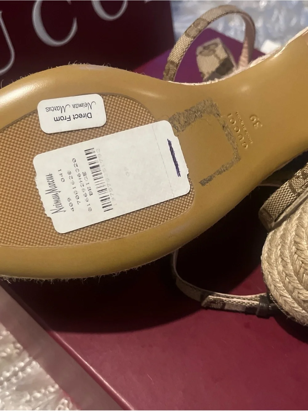 Gucci platform espadrille
