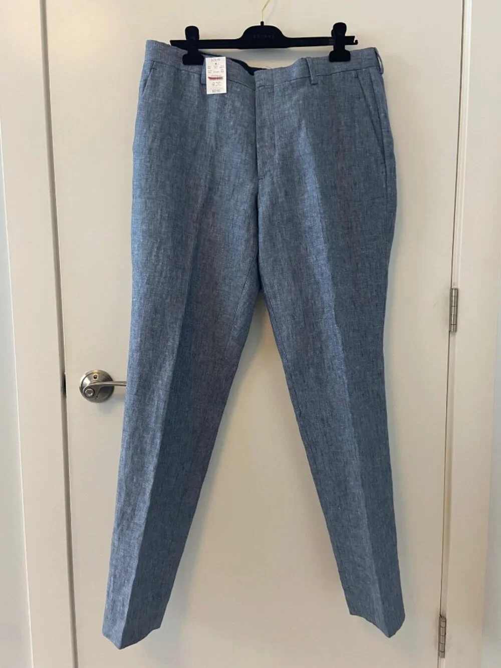 NWT J.Crew Blue 100% Linen Lined Pants – Waist 36