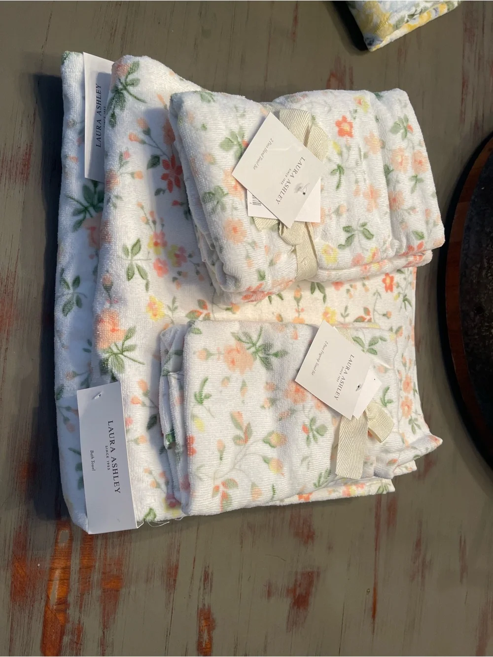 Laura Ashley EVIE PINK Towels Bundle - bath, hand and finger towels - NEW!