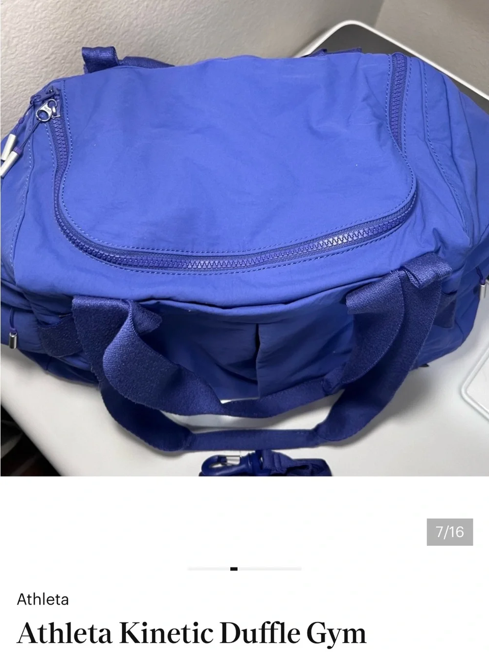 Athleta Blue Kinetic Duffel Bag
