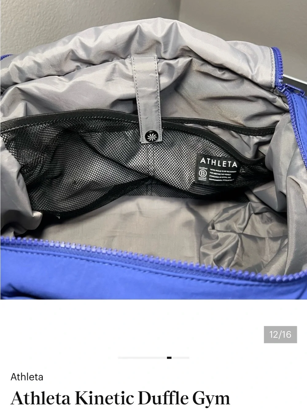 Athleta Blue Kinetic Duffel Bag