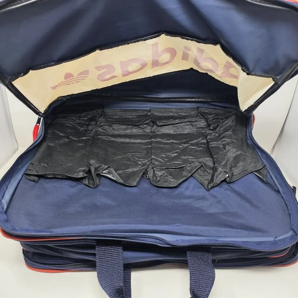 Rare Adidas Duffel Bag Gym Travel Sports Trefoil Carry On Track And Field Vtg