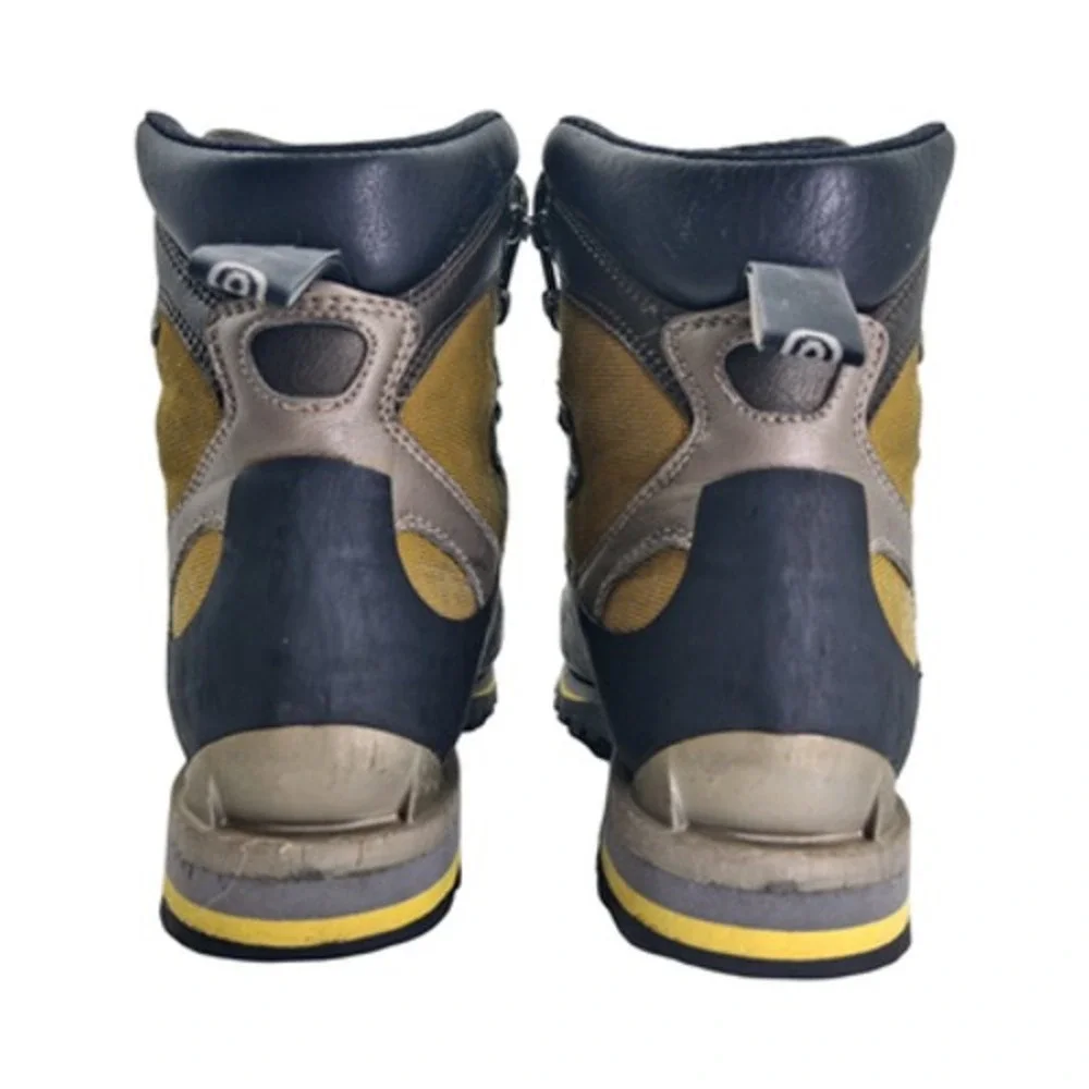 Asolo Mountain Boots Men 9.5 Yellow Gray Nylon Gore-Tex Waterproof Vibram Hiking