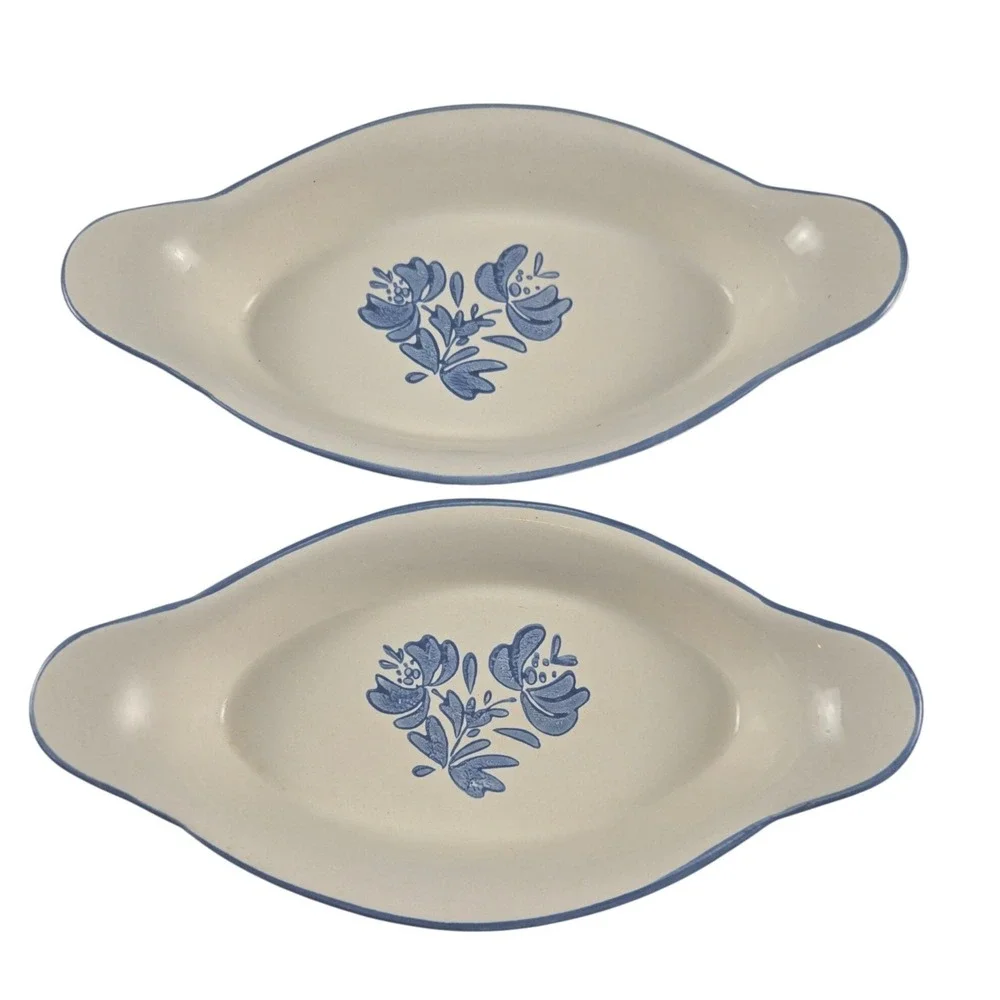 Vintage Pfaltzgraff Yorktowne 22 Oz Au Gratin Dishes #270 Set of 2 USA