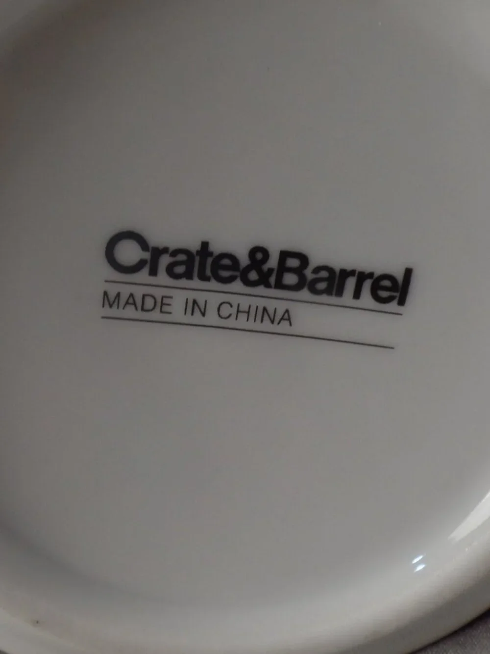Crate & Barrel Red and White Mugs 4