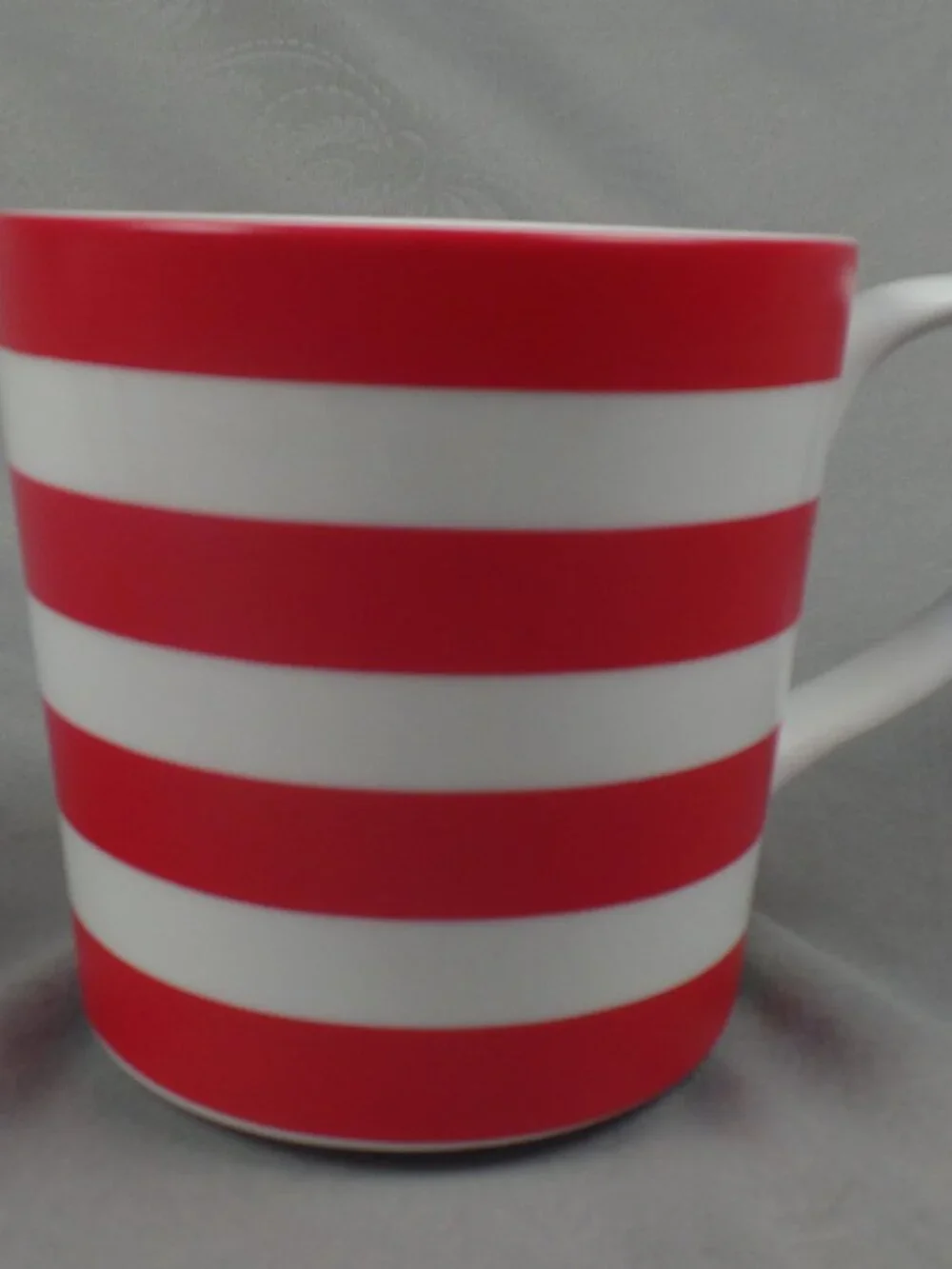 Crate & Barrel Red and White Mugs 4