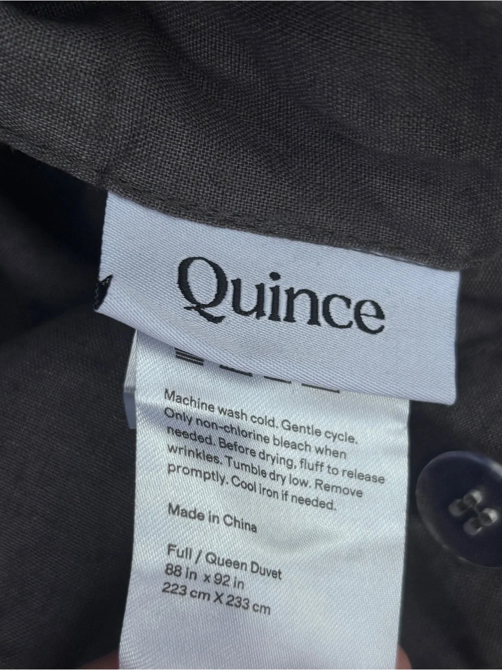Quince charcoal linen